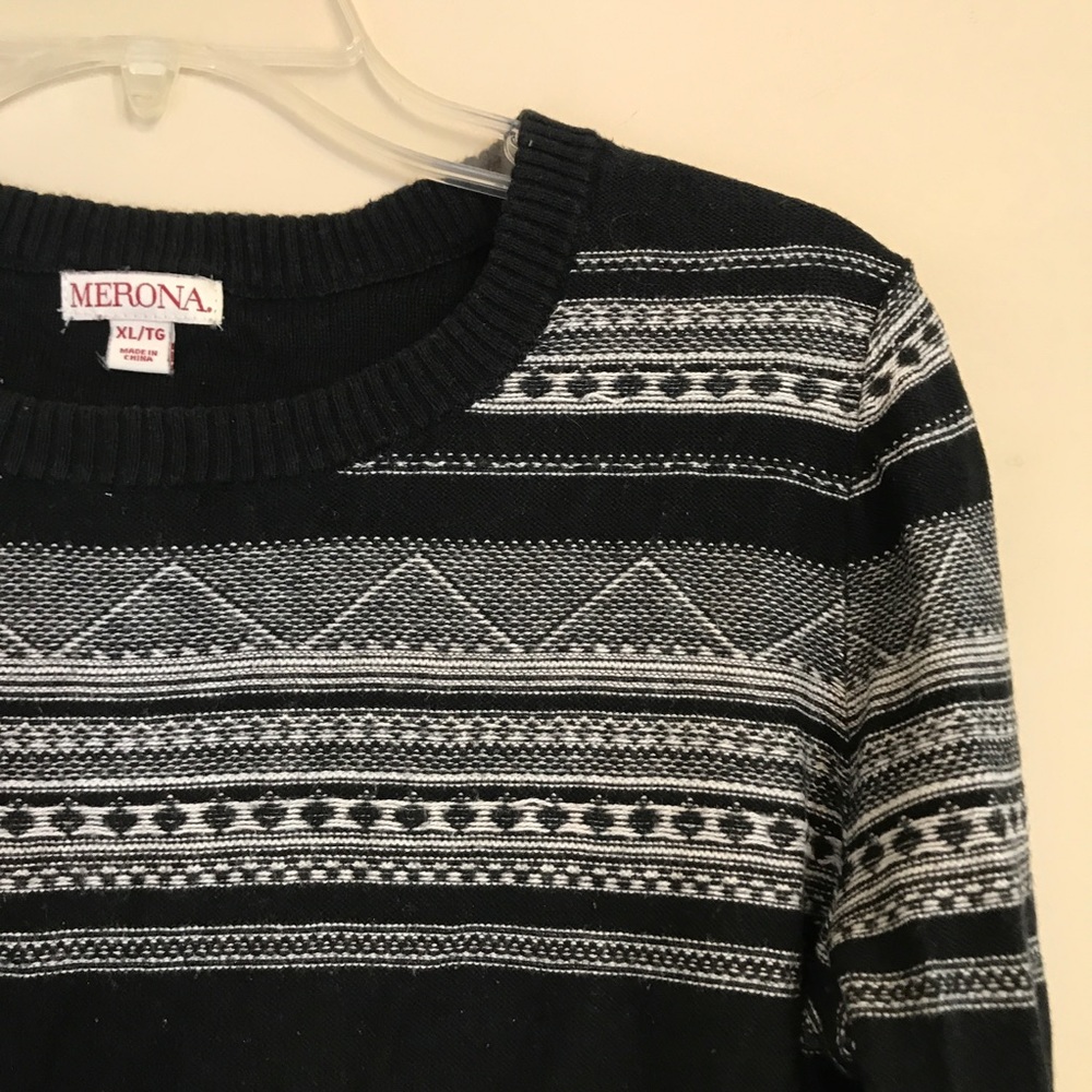 Black Patterned Sweater